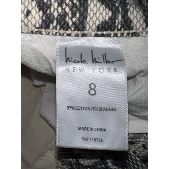 Nicole Miller of New York Snake Skin Design SOHO High Rise Skinny Pants Size 8 - Picture 8 of 9